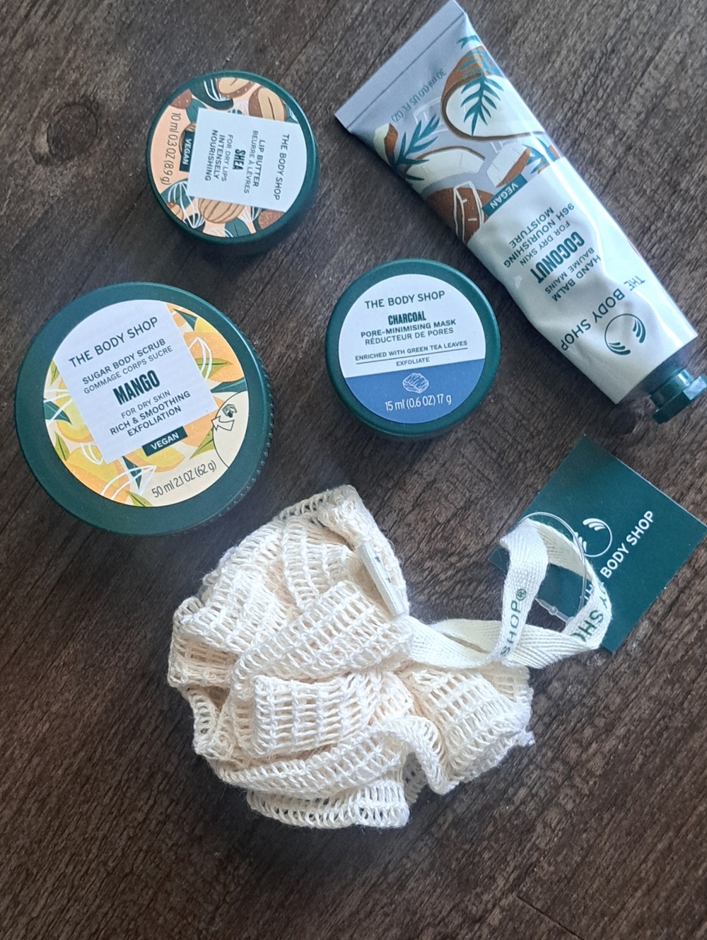 The Body Shop Mango Coconut Shea Bundle Gift Set Lip Butter Scrub Hand Cream New